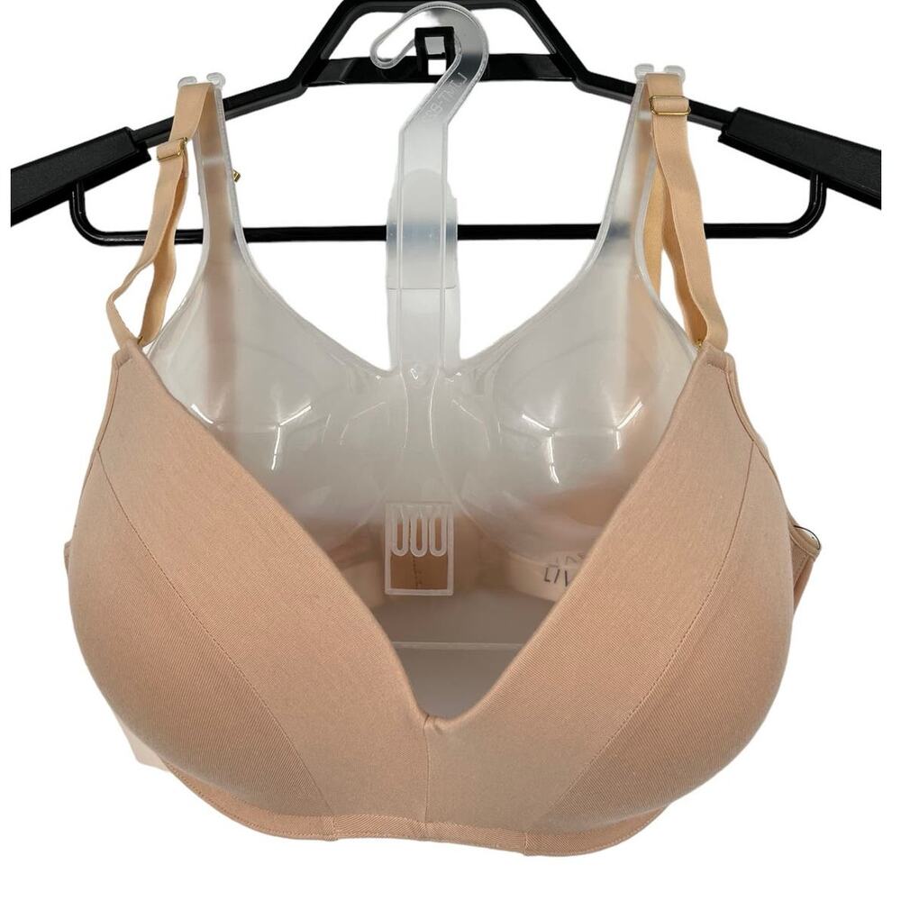 Lively WL0121 All-Day Deep V No-Wire bra tan size 36DD 36E - Picture 2 of 6